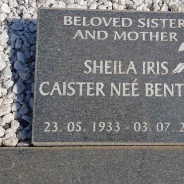CAISTER Sheila Iris nee BENTLEY 1933-2011 :: BENTLEY Walter Henry 1938-2005