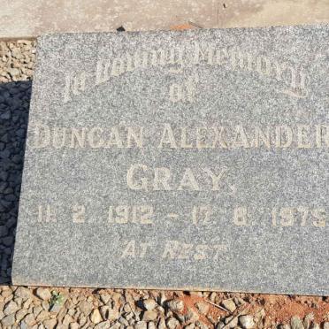 GRAY Duncan Alexander 1912-1975