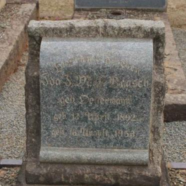 BAASCH Ida Johanne Margarethe nee OELLERMANN  1892-1953