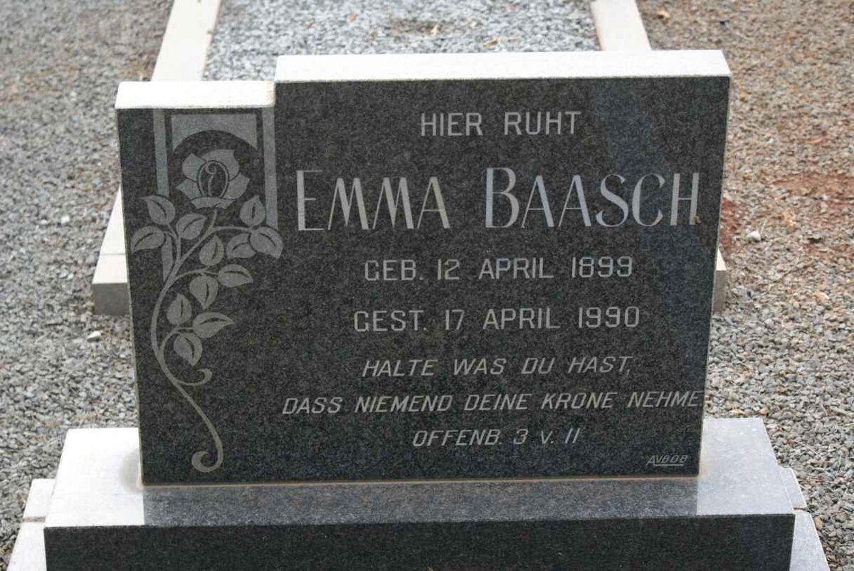 BAASCH Emma 1899-1990