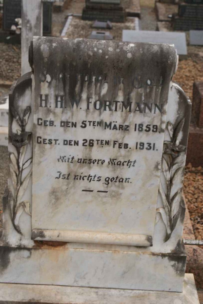 FORTMANN H.H.W. 1859-1931
