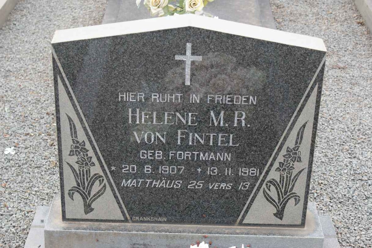 FINTEL Helene M.R., von nee FORTMANN 1907-1981