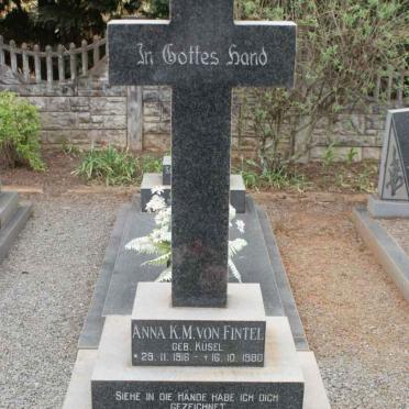 FINTEL Anna K.M., von nee KUSEL 1916-1980
