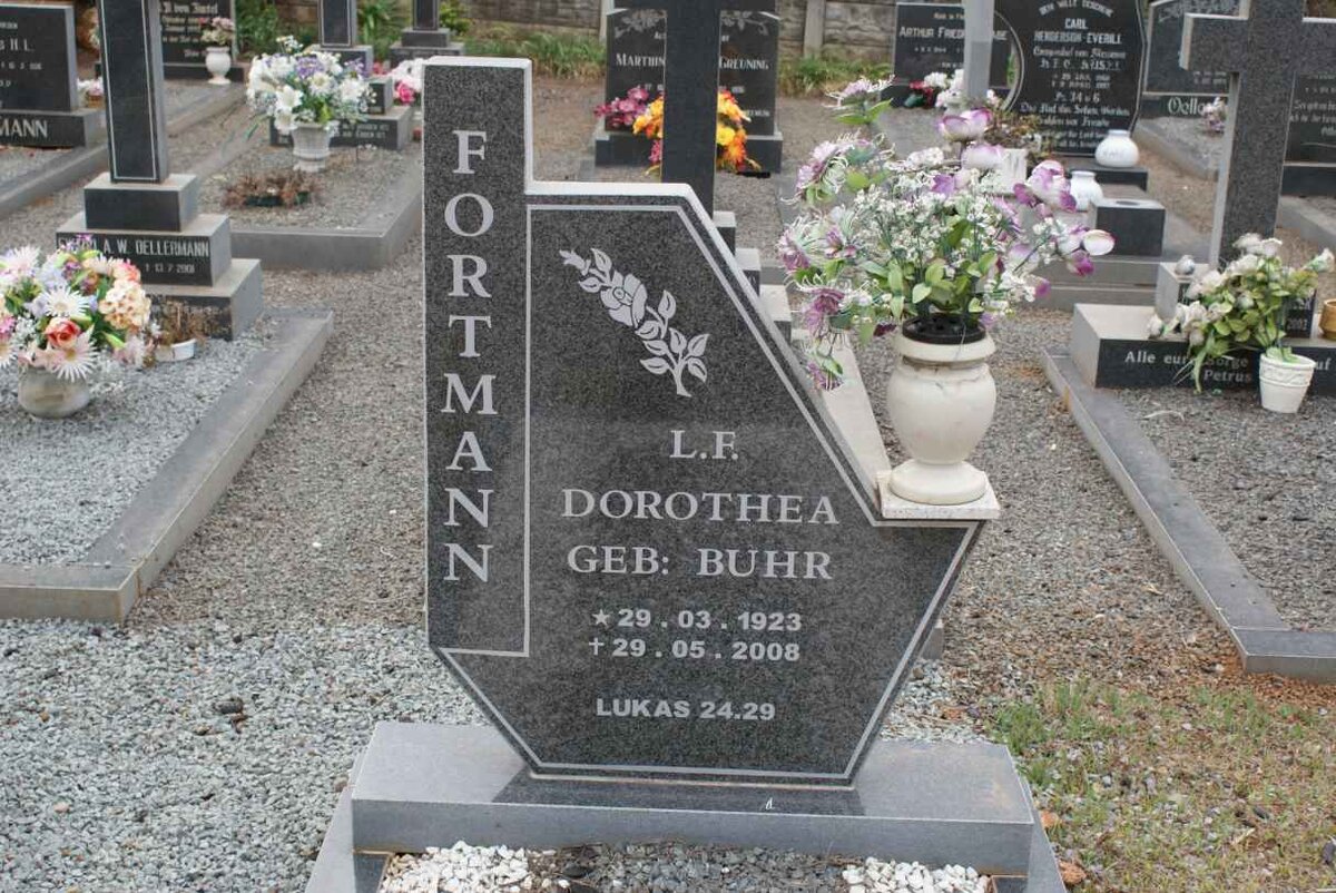 FORTMANN L.F. Dorothea nee BUHR 1923-2008