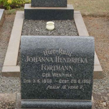 FORTMANN Johanna Hendrieka nee WENTINK 1866-1952