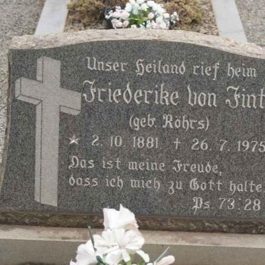 FINTEL Friederike, von nee ROHRS 1881-1975