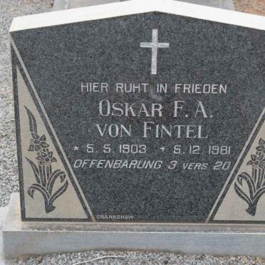 FINTEL Oskar F.A., von 1903-1981