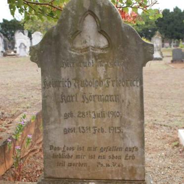 HORMANN Heinrich Rudolph Friedrich Karl 1910-1915