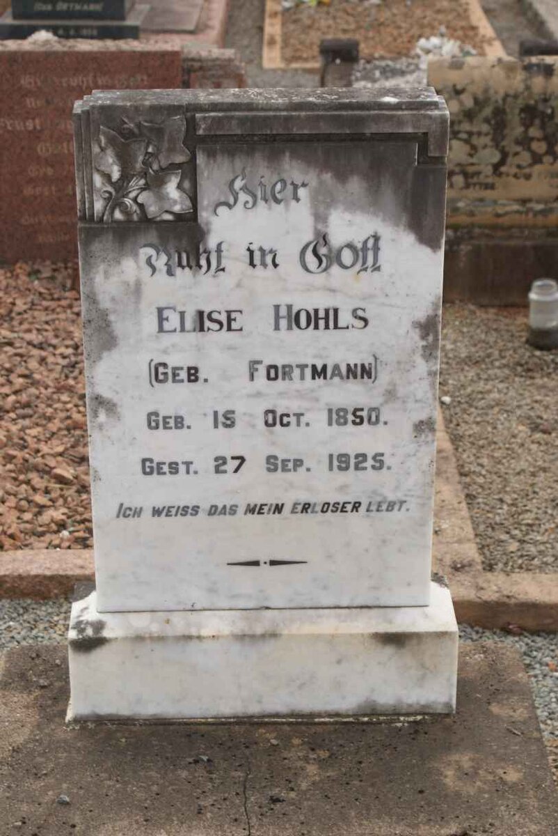HOHLS Elise nee FORTMANN 1850-1925