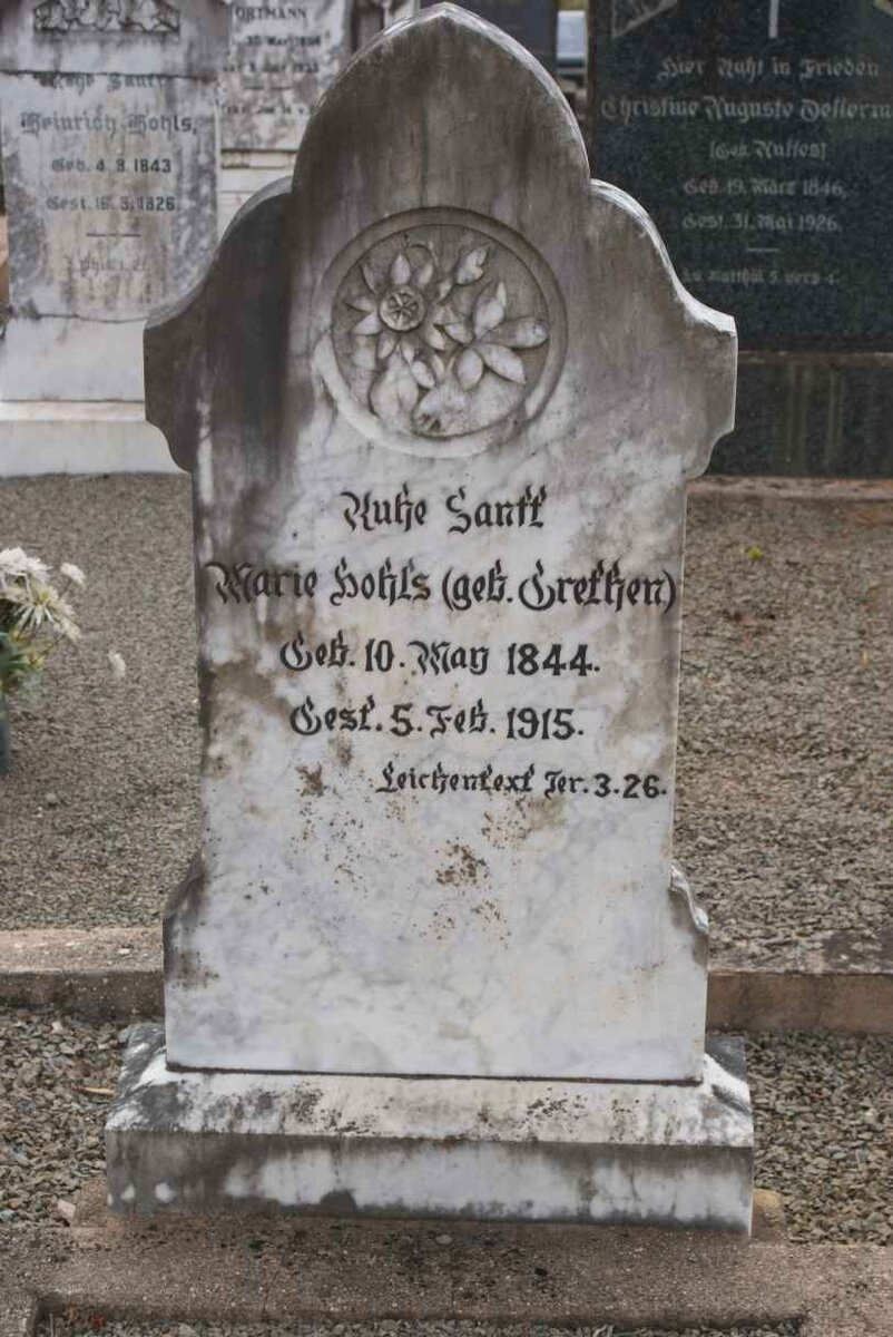 HOHLS K. Marie nee GRETHEN 1844-1915