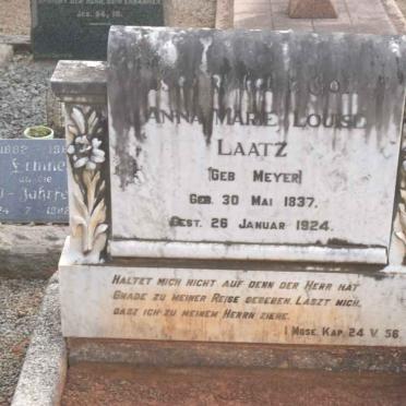 LAATZ Anna Marie Louise nee MEYER 1837-1924