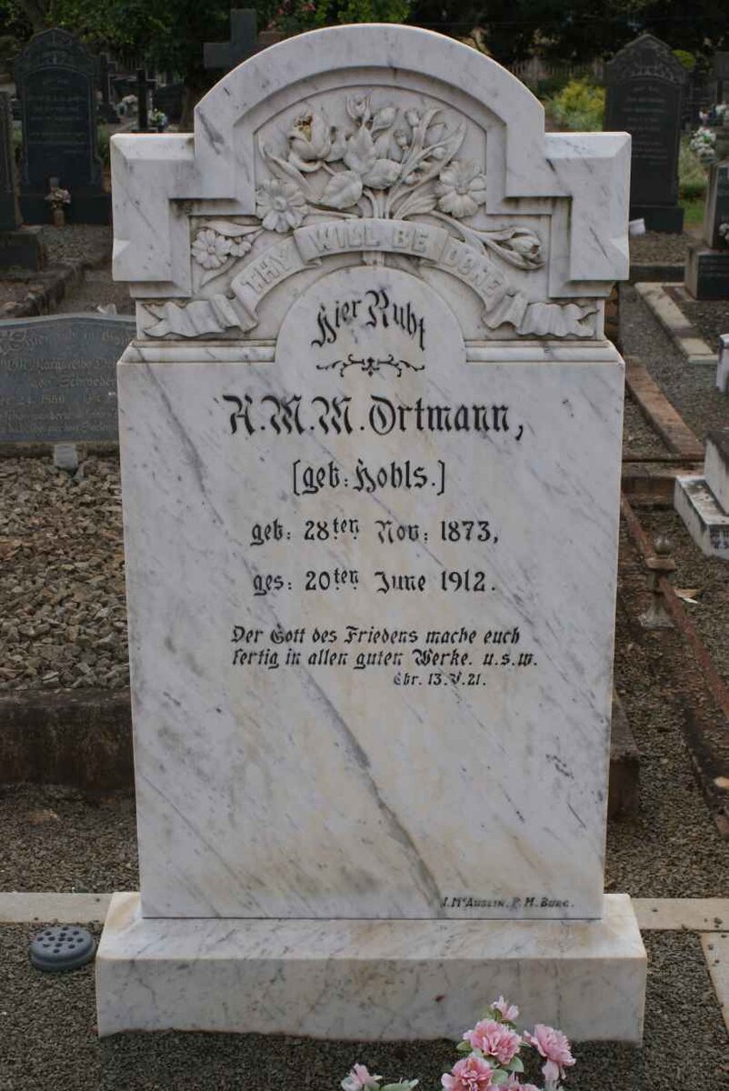 ORTMANN A. M.M. nee HOHLS 1873-1912