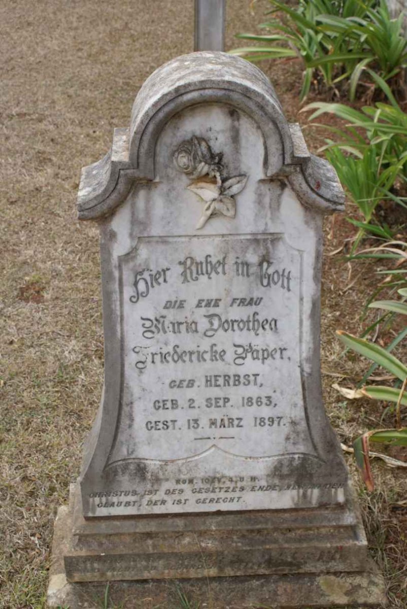PAPER Maria Dorothea Friedericke nee HERBST 1863-1897