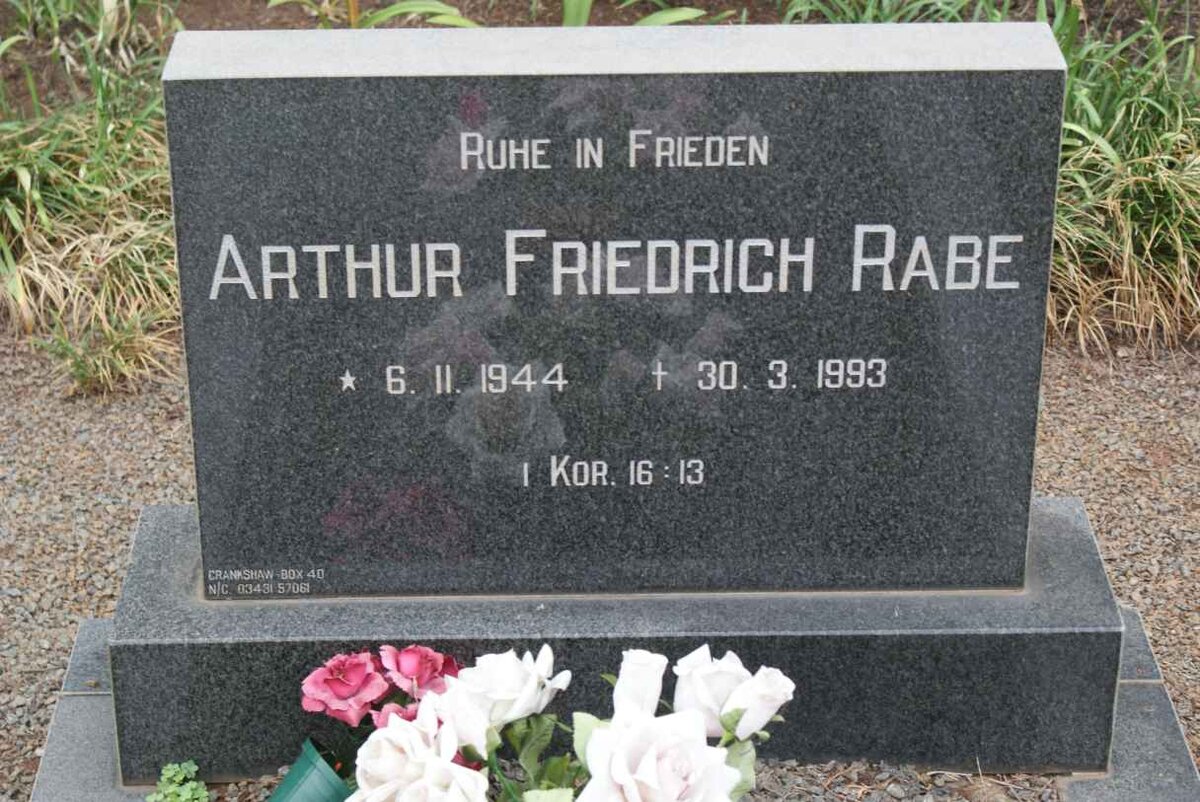 RABE Arthur Friedrich 1944-1993