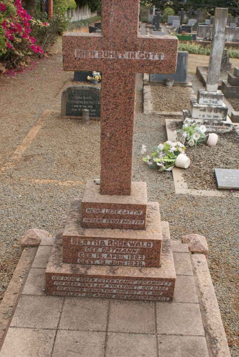 RODEWALD Bertha nee ORTMANN 1883-1938