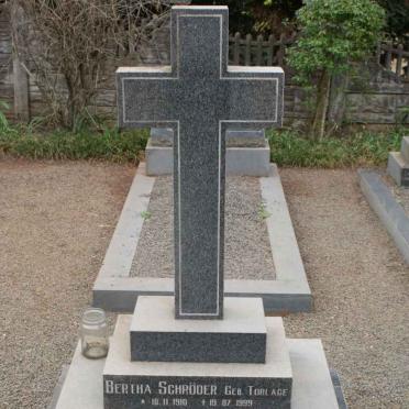 SCHRODER Bertha nee TORLAGE 1910-1999