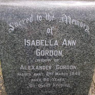 GORDON Isabella Ann -1949
