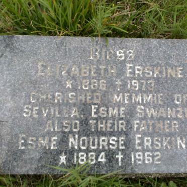 ERSKINE Esme Nourse 1884-1962 &amp; Elizabeth 1886-1973