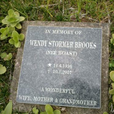 BROOKS Wendy Stormer nee BOAST 1936-2007