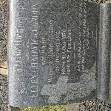GORDON Ellen Chadwick nee WARD 1870-1963