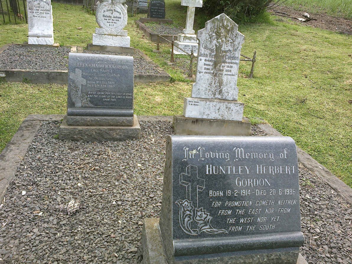 GORDON John Herbert 1858-1930 &amp; Ellen Chadwick WARD 1870-1963 :: GORDON Huntley Herbert 1914-1986