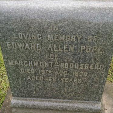 POPE Edward Allen -1938