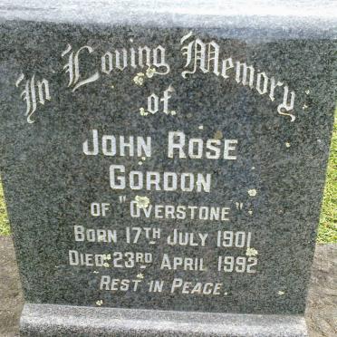 GORDON John Rose 1901-1992