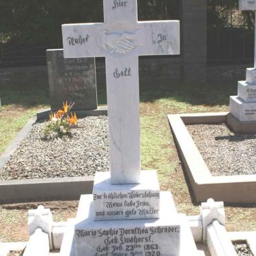 SCHRODER Marie Sophie Dorothea nee LINDHORST 1863-1920