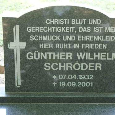 SCHRODER Gunter Wilhelm 1932-2001