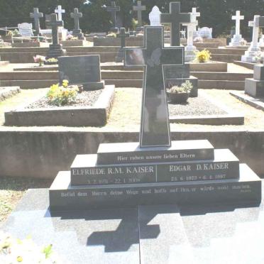 KAISER Edgar D. 1923-1997 &amp; Elfriede R.M. 1931-2008