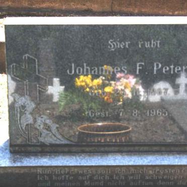 PETERS Johannes F. 1867-1965
