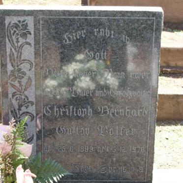 VOLKER Christoph Bernhard Gustav 1899-1970