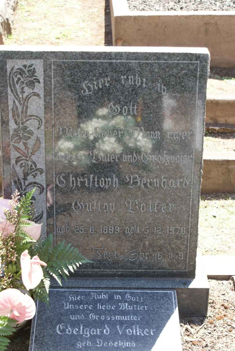 VOLKER Christoph Bernhard Gustav 1899-1970