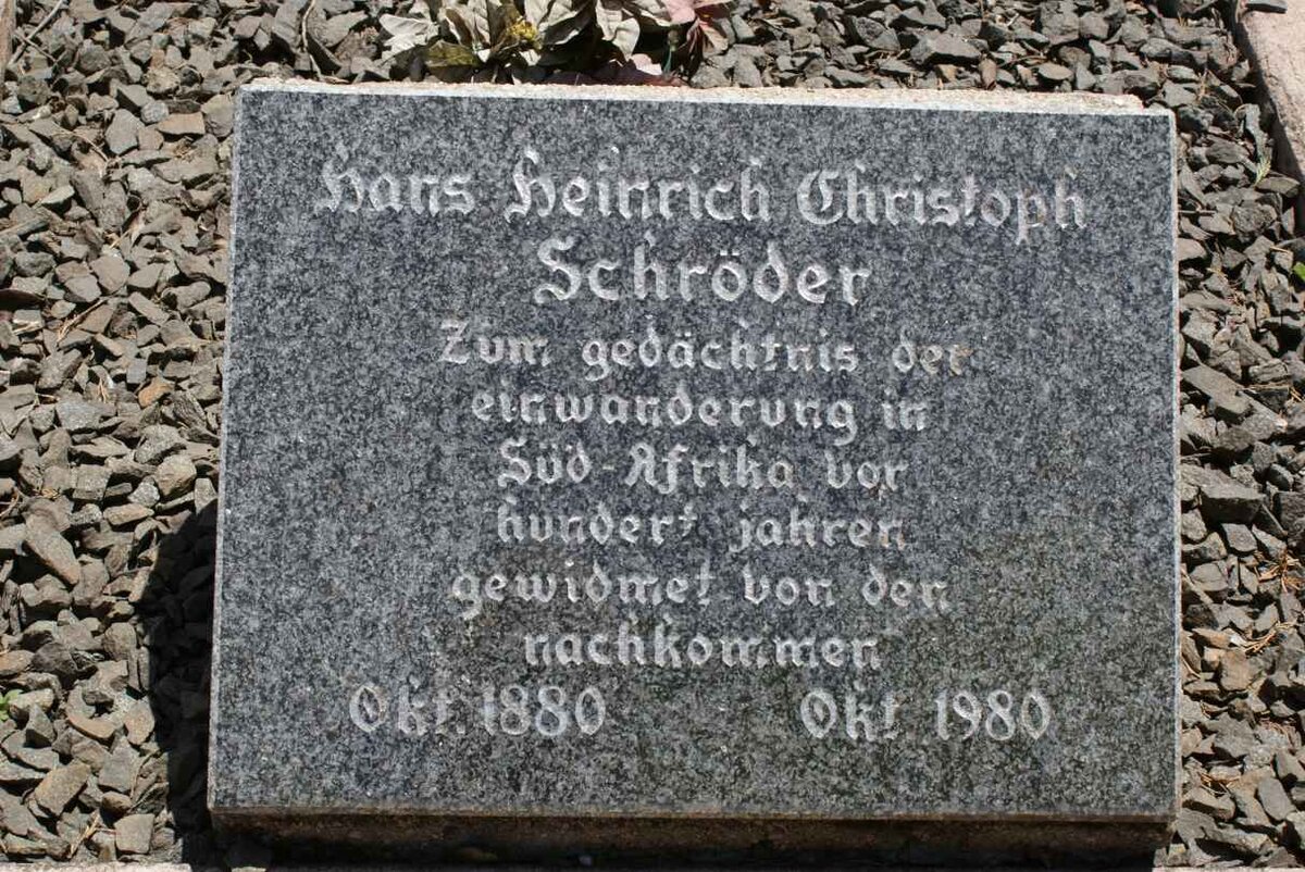 SCHRODER Hans Heinrich Christoph 1880-1980