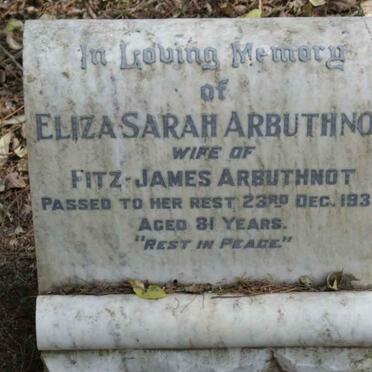 ARBUTHNOT Eliza Sarah -1934