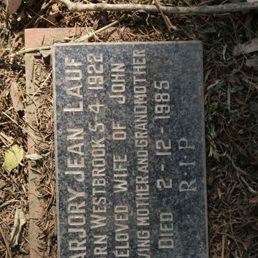 LAUF Marjory Jean nee WESTBROOK 1922-1985