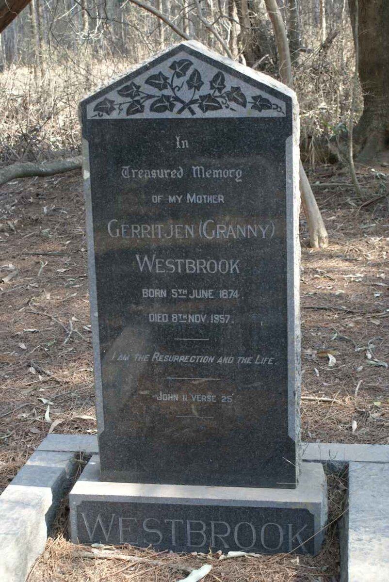 WESTBROOK Geritjen 1874-1957