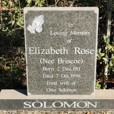 SOLOMON Elizabeth Rose nee BRISCOE 1911-1996