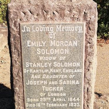 SOLOMON Emily Morgan nee TUCKER 1844-1935