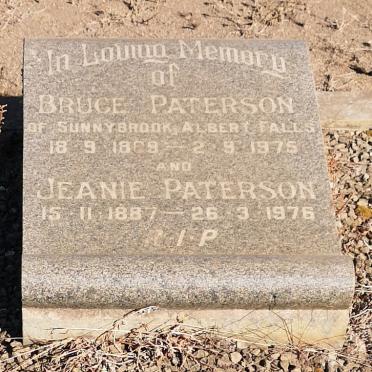 PATERSON Bruce 18?9-1975 &amp; Jeanie 1887-1976