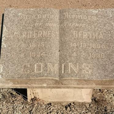 COMINS Edward Ernest 1875-1934 &amp; Bertha 1885-1930