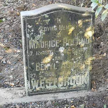 WESTBROOK Maurice Roland 1901-1987 &amp; Beryl Agnes 1905-1961