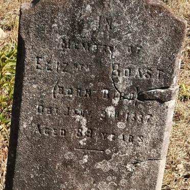 BOAST Elizabeth nee BIRD  -1897