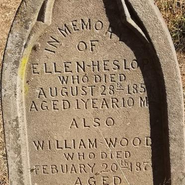HESLOP John -1879 :: HESLOP Ellen -1854 :: HESLOP John William -1888 :: HESLOP Cecil Robert -1989 :: WOOD William -1874 