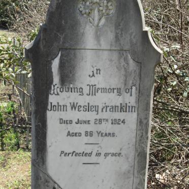 FRANKLIN John Wesley -1924