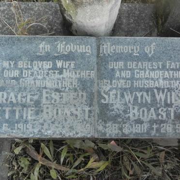 BOAST Selwyn Wilson 1911-1994 &amp; Grace Ester Lettie 1919-1991