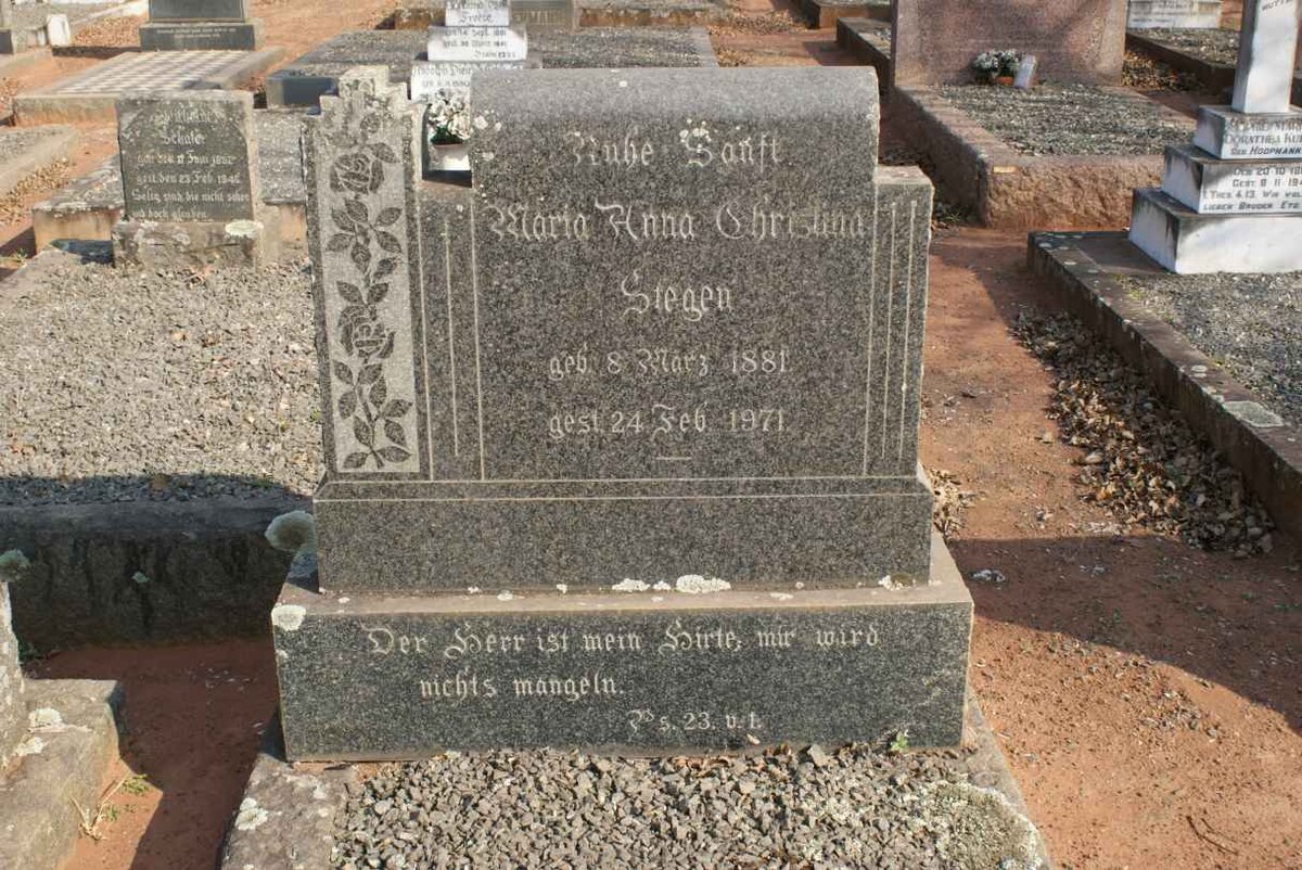 STEGEN Maria Anna Christina 1881-1971