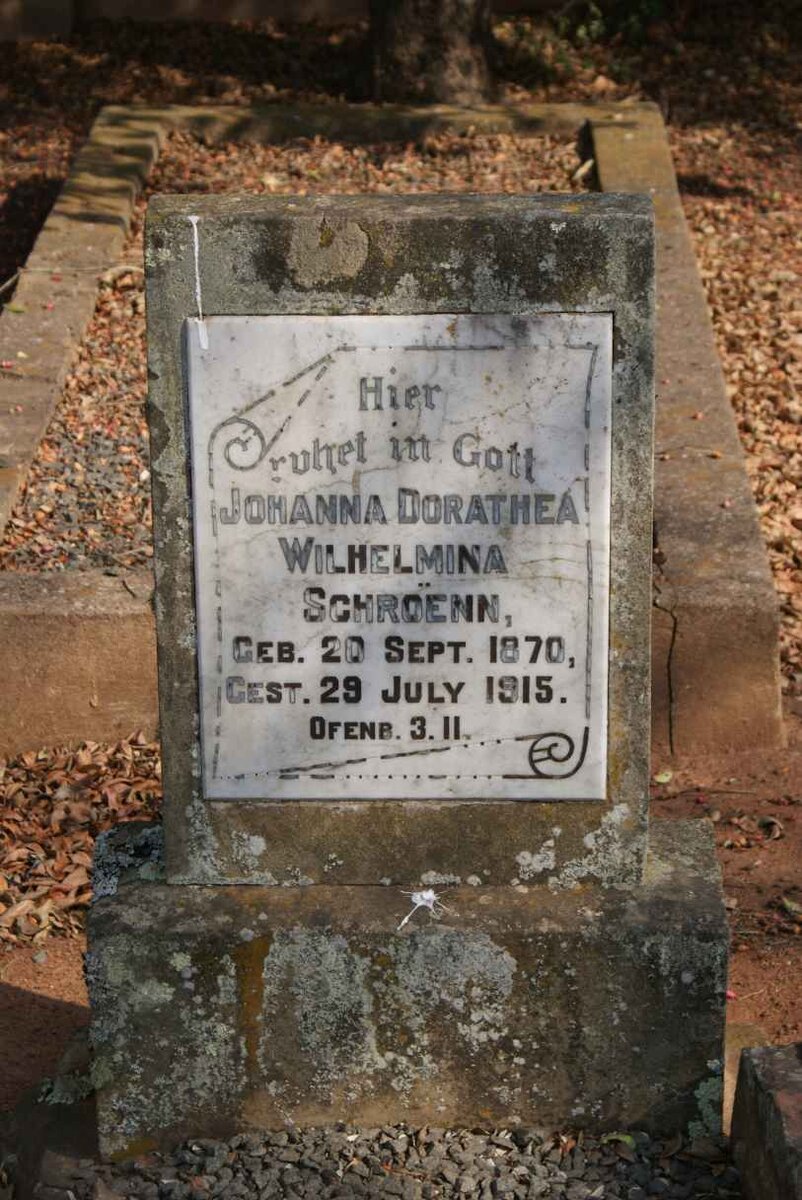 SCHROËNN Johanna Dorathea 1870-1915