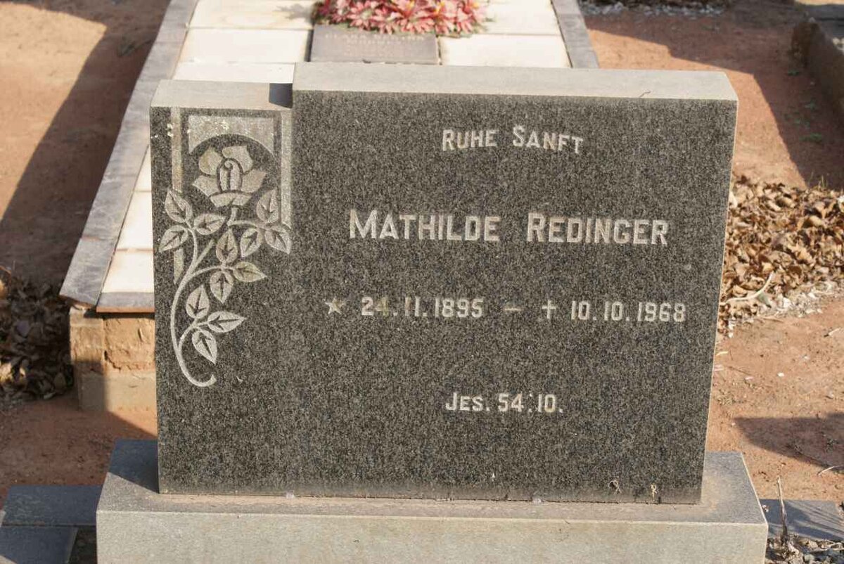 REDINGER Mathilde 1895-1968