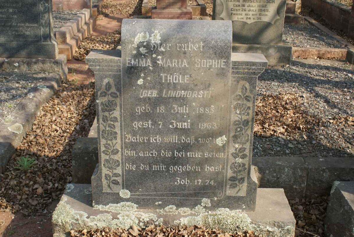 THÖLE Emma Maria Sophie LINDHORST 1885-1963
